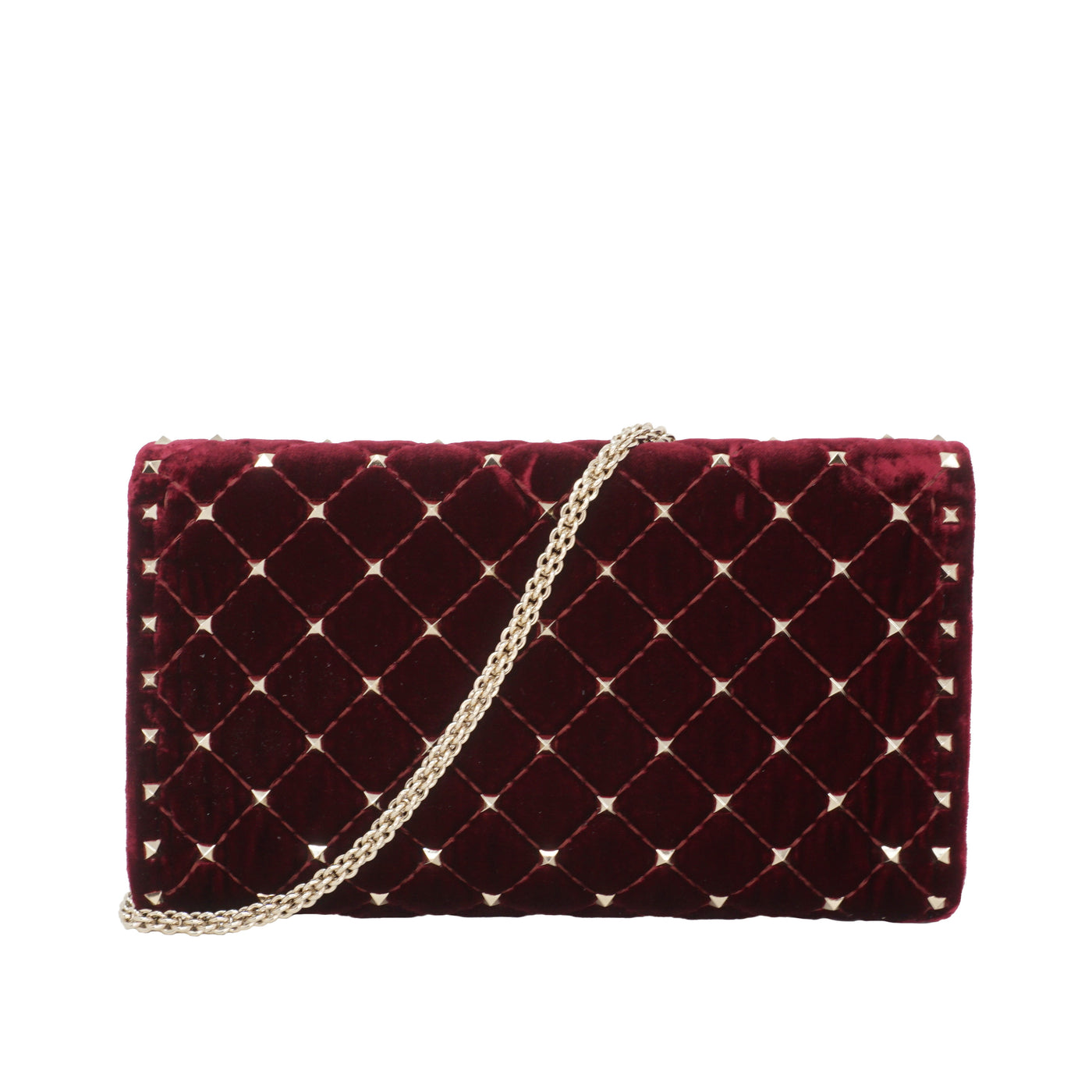 Rockstud Spike Velvet Clutch